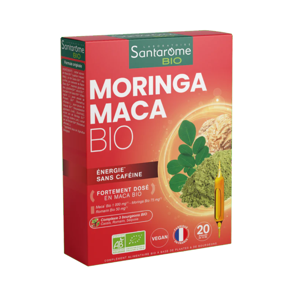 Moringa Maca Bio, 20 fiole x 10 ml, Santarome