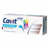 Cavit Adulti Multivitamine aroma de ciocolata, 20 comprimate masticabile, Biofarm