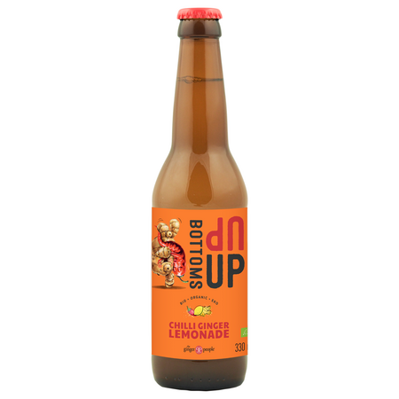 Limonada bio de ghimbir cu chili Bottoms UP, 330 ml, The Ginger People