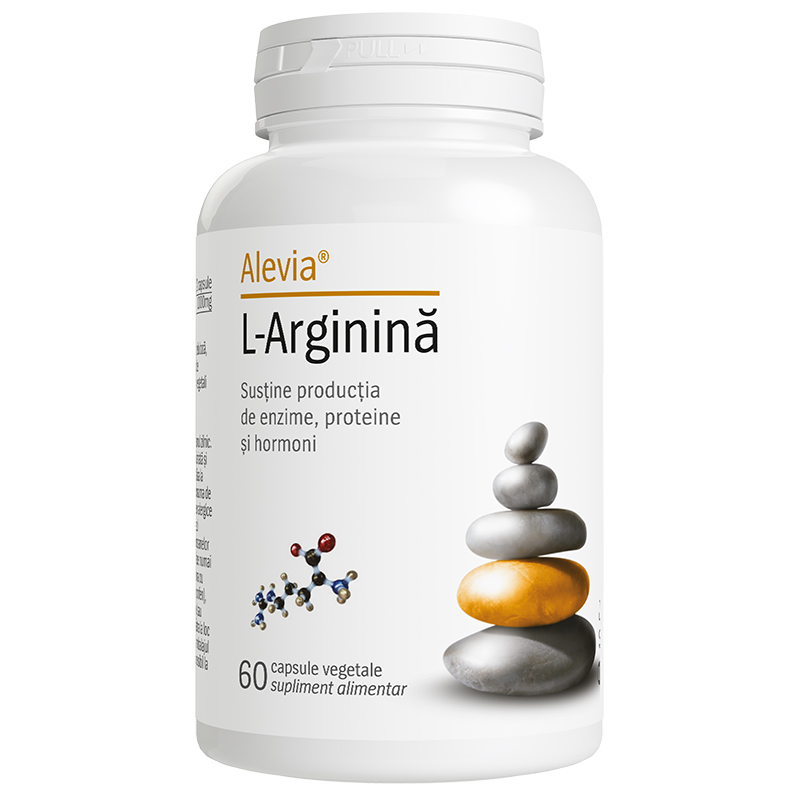 L-arginina, 60 capsule vegetale, Alevia