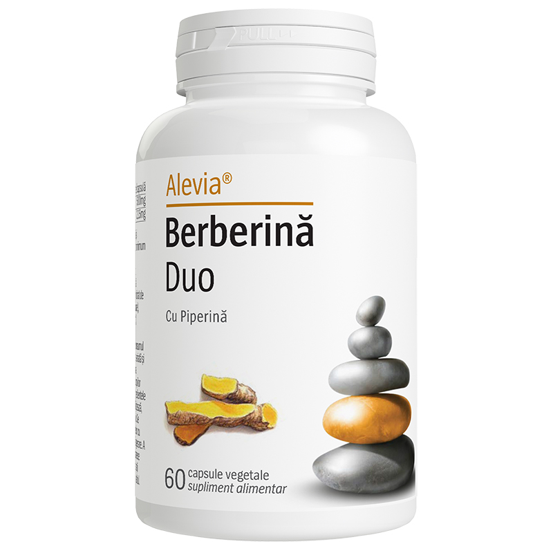 Berberina Duo cu Piperina, 60 capsule vegetale, Alevia