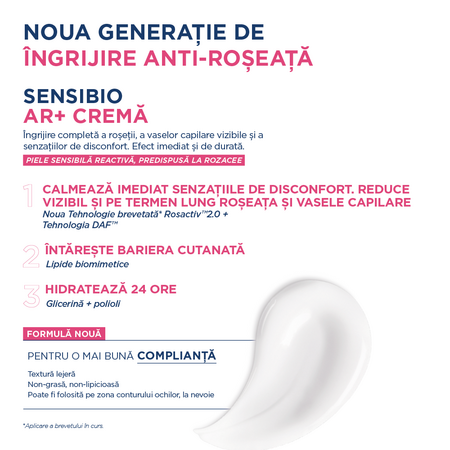 Crema de fata calmanta Sensibio AR+, 40 ml, Bioderma 689591