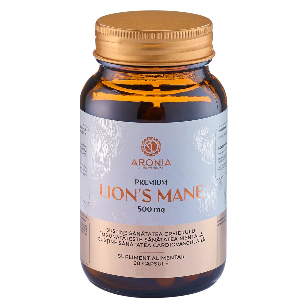 Coama Leului Premium Lion's Mane, 60 capsule, Aronia Charlottenburg