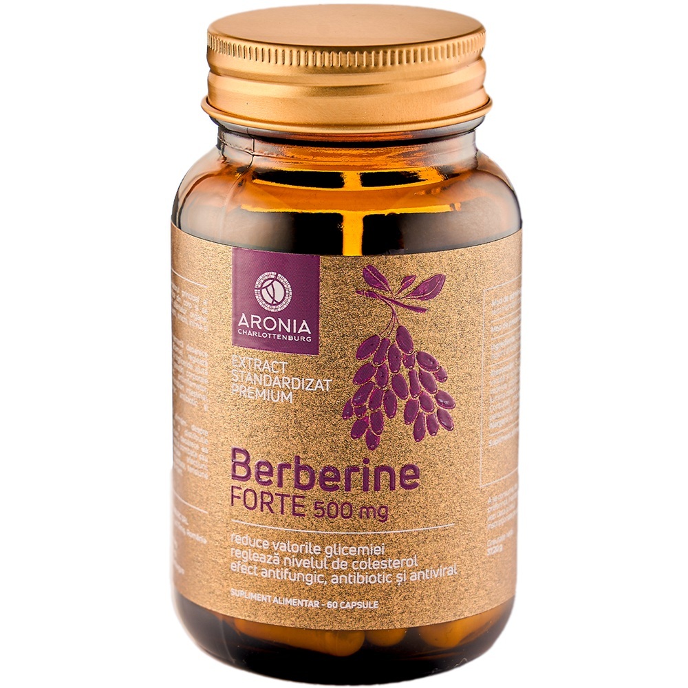 Berberine Forte la 500 mg, 60 capsule, Aronia Charlottenburg