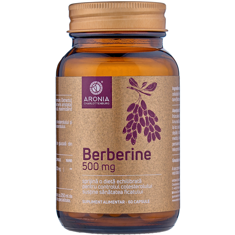 Berberine Forte la 500 mg, 60 capsule, Aronia Charlottenburg