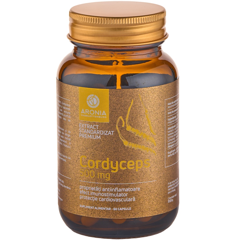 Premium Cordyceps la 500 mg, 60 capsule, Aronia Charlottenburg