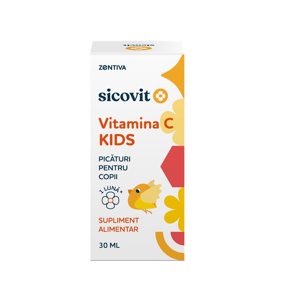 Picaturi Vitamina C Kids Sicovit, 30 ml, Zentiva