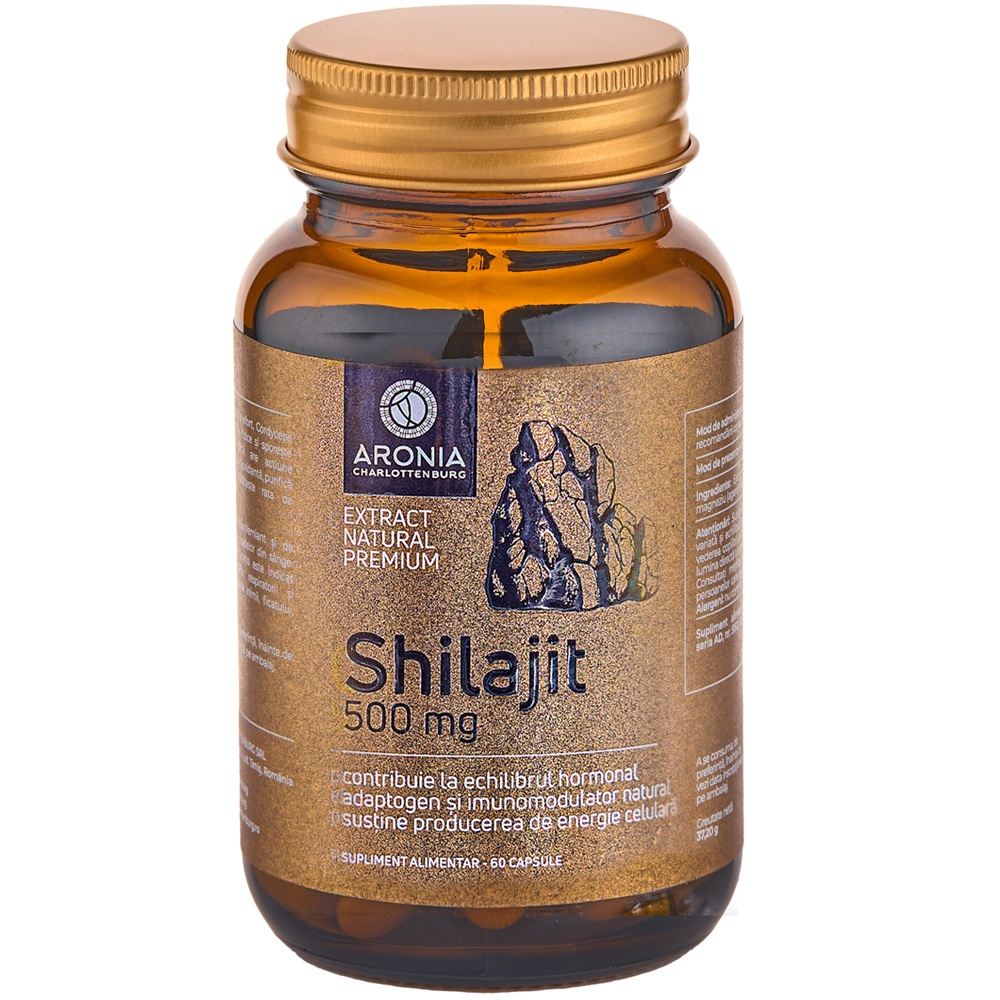 Shilajit la 500 mg, 60 capsule, Aronia Charlottenburg