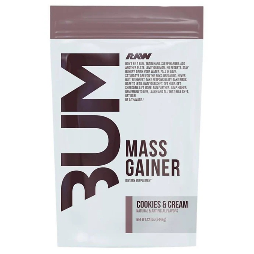 Pudra proteica Cbum Mass Gainer Cookies&Cream, 5443 g, Raw Nutrition