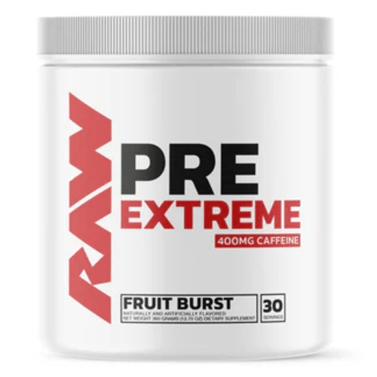 Pre-Workout Pre Extreme Fruit Brust, 360 g, Raw Nutrition