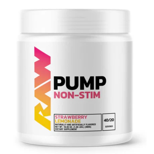 Pre-Workout Pump Strawberry Lemonade, 480 g, Raw Nutrition