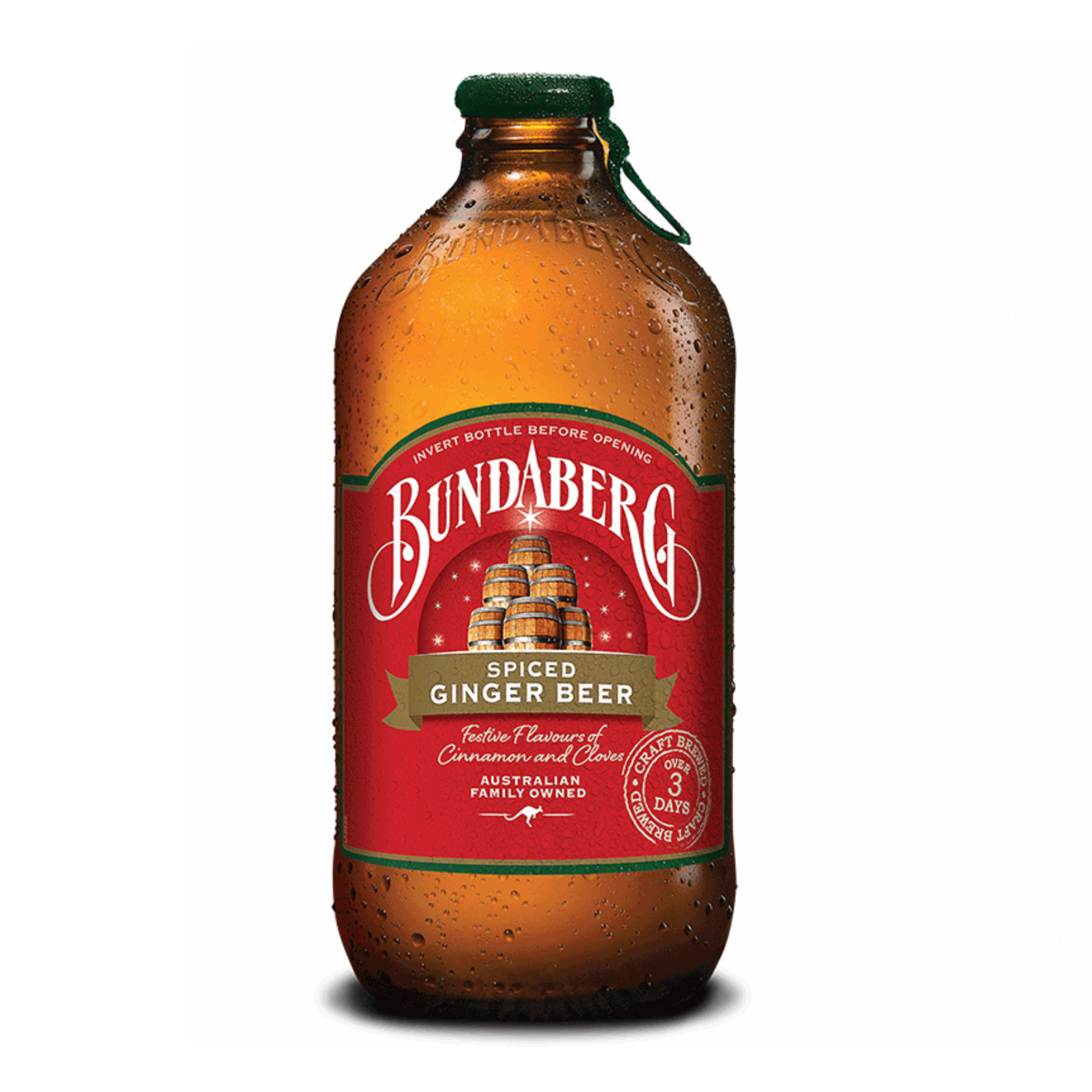 Bautura carbogazoasa cu ghimbir si scortisoara, 375 ml, Bundaberg