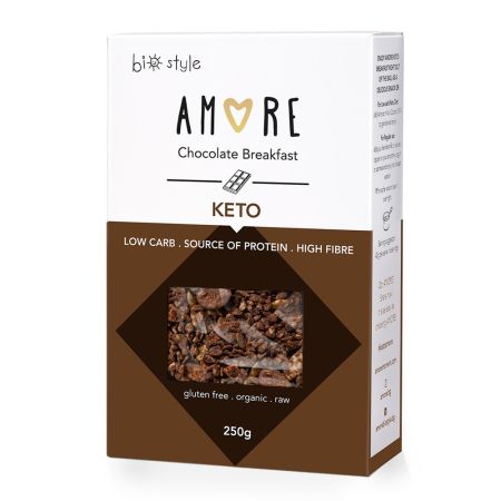 Cereale Bio cu ciocolata Keto, 250 g, Amore