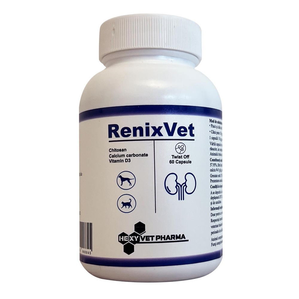 Aditiv pentru caini si pisici RenixVet, 60 comprimate twist-off, Hexy Vet