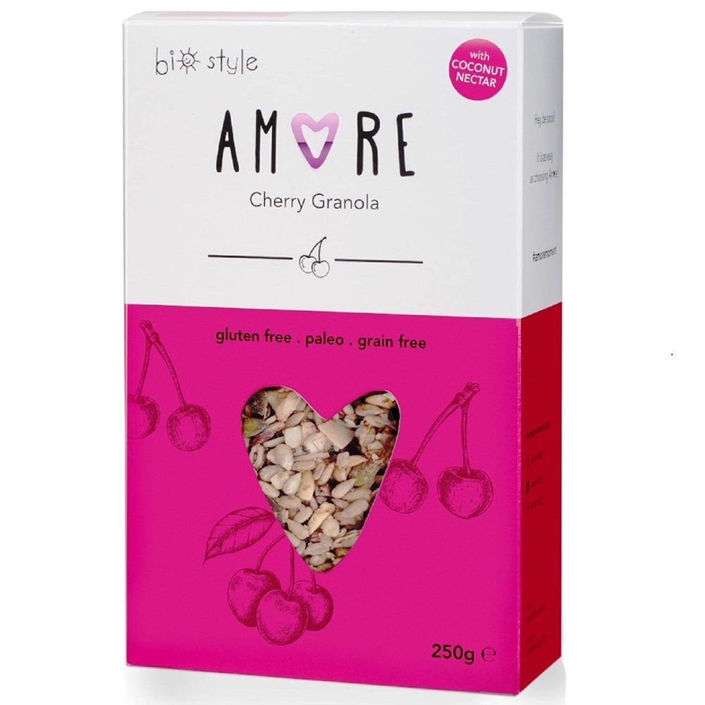 Granola Bio cu cirese, 250 g, Amore