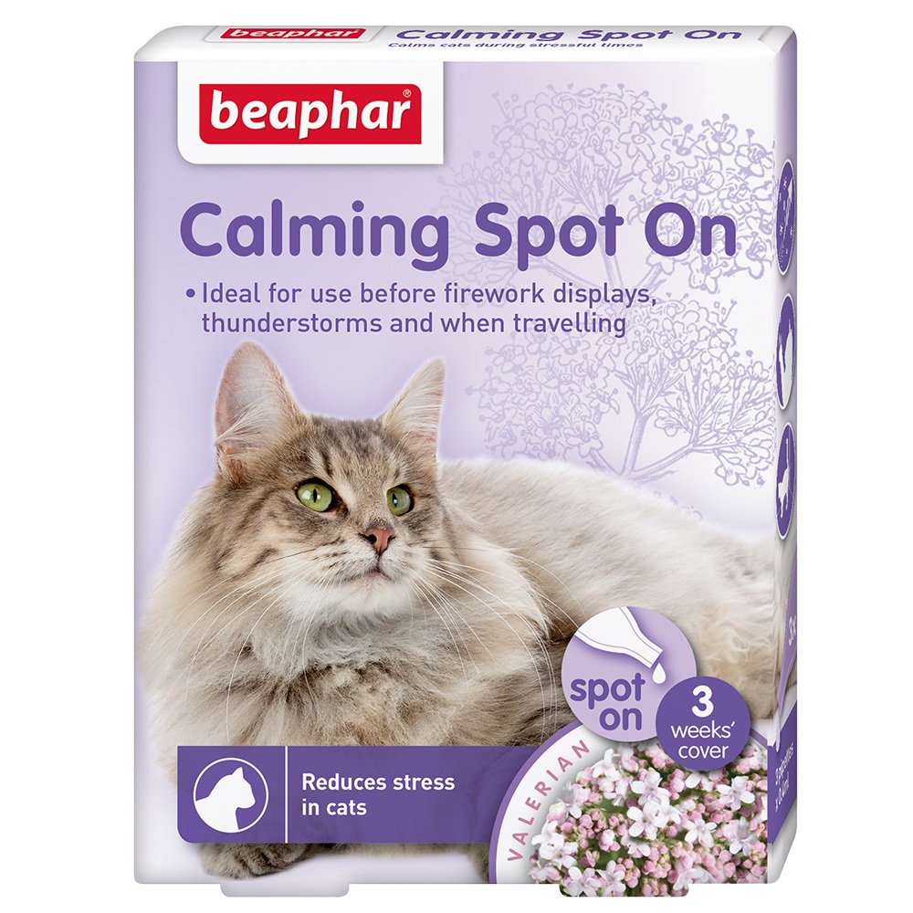 Pipete calmante cu lavanda pentru pisici Calming Spot On, 3 pipete, Beaphar