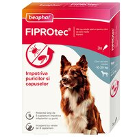 Picaturi antiparazitare pentru caini intre 10-20 kg Fiprotec, 3 pipete, Beaphar