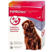 Picaturi antiparazitare pentru caini intre 40-60 kg Fiprotec, 3 pipete, Beaphar