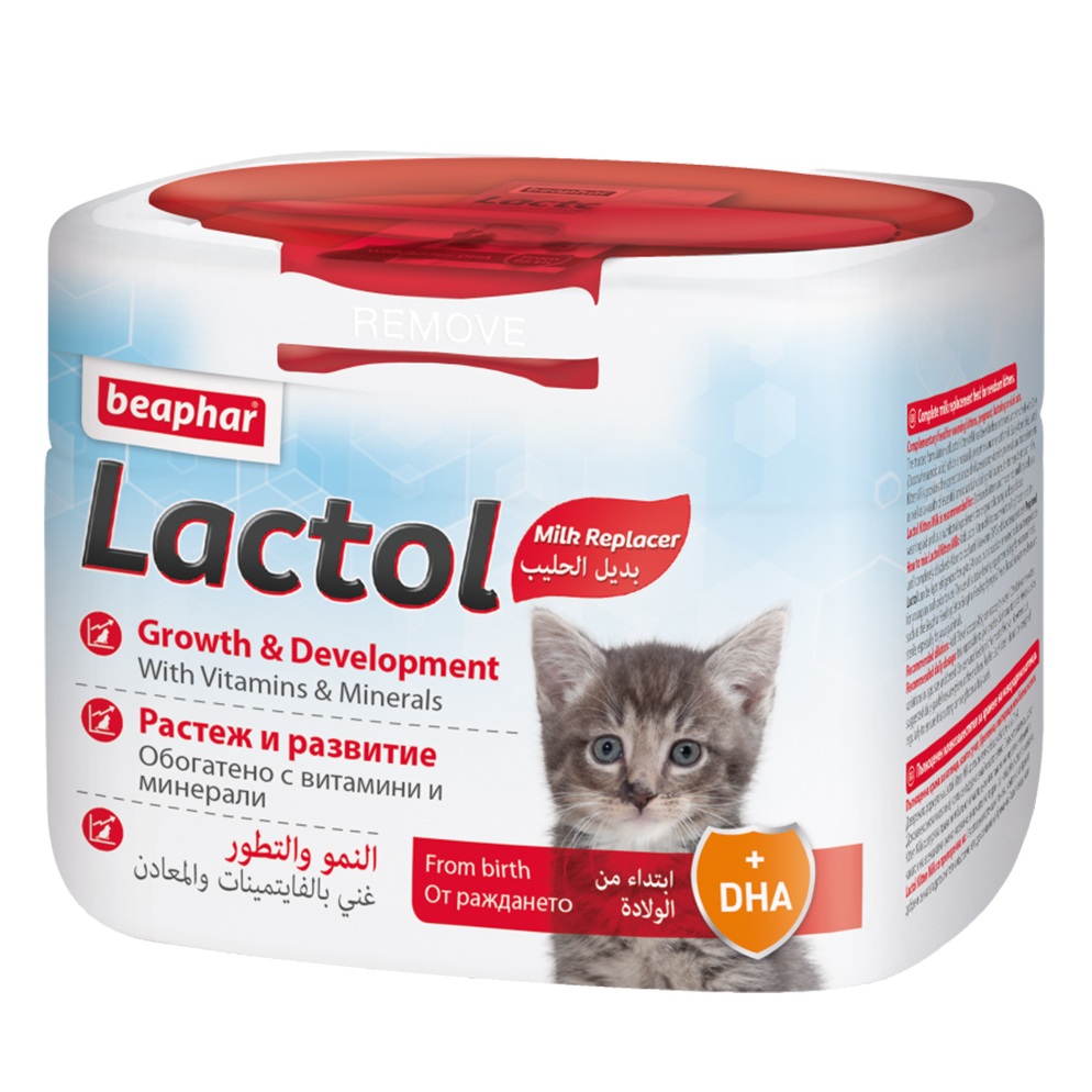 Inlocuitor de lapte pentru puii de pisici Lactol+DHA Kitten, 250 g, Beaphar