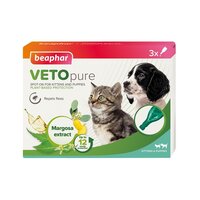 Pipeta impotriva puricilor Vetopure Spot On Kitten & Puppies, 3 pipete, Beaphar