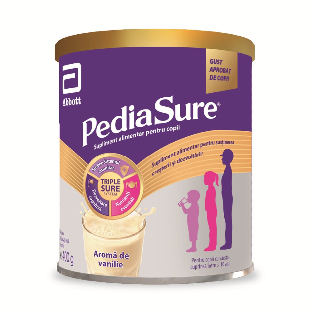 Pulbere cu aroma de vanilie, 3-10 ani, 400 g, PediaSure