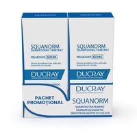 Pachet Sampon anti-matreata uscata Squanorm 2x200 ml, Ducray