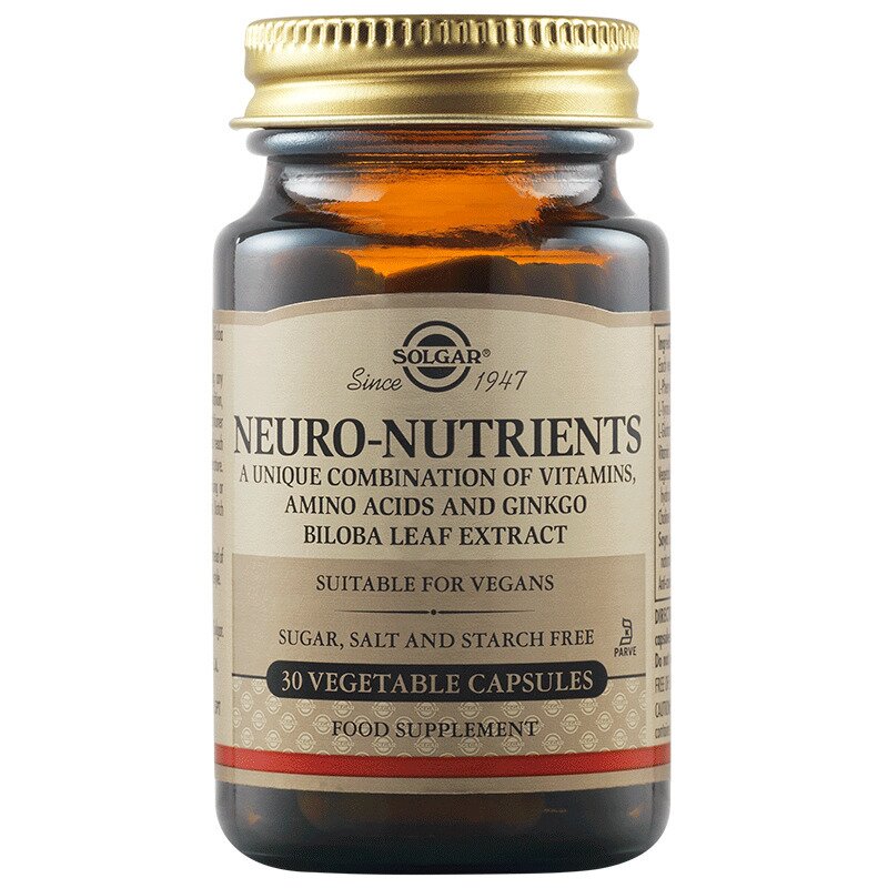 Neuro Nutrients, 30 capsule vegetale, Solgar