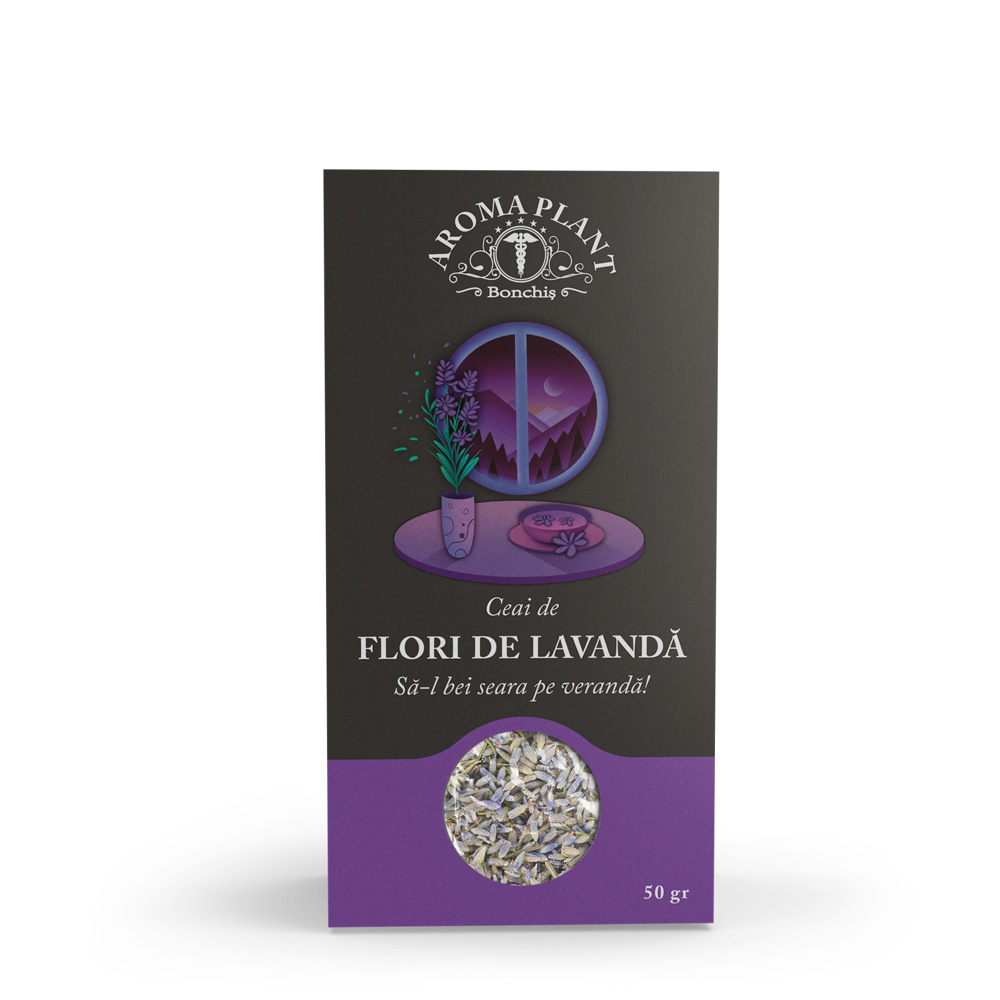 Ceai de flori de lavanda Bonchiș, 50 g, Aroma Plant