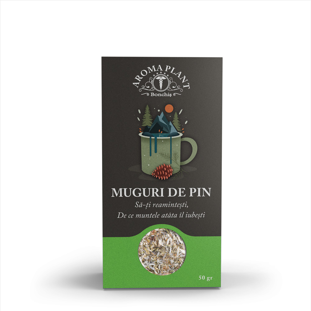 Ceai de muguri de pin Bonchiș, 50 g, Aroma Plant