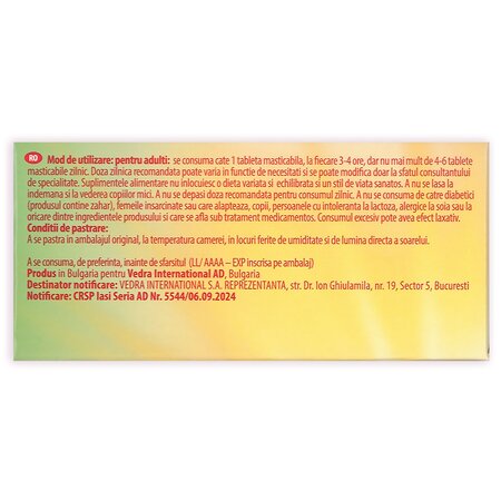 Tablete masticabile cu aroma de eucalipt Therasal Oral, 12 bucati, Vedra 713008