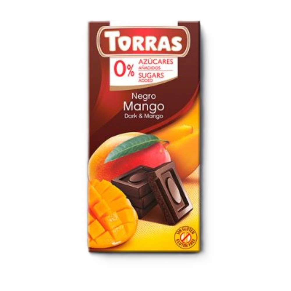 Ciocolata neagra cu mango, 75 g, Torras