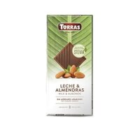 Ciocolata cu lapte si migdale, 125 g, Torras