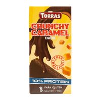 Ciocolata neagra cu proteina din soia si caramel Fit Style, 100 g, Torras