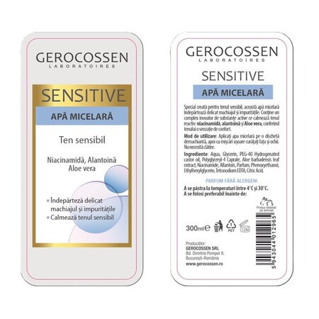 Apa micelara Sensitive, 300 ml, Gerocossen 723231