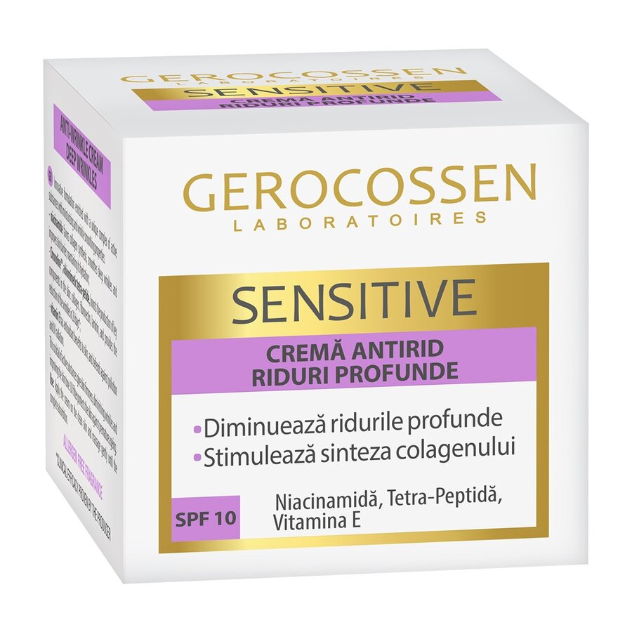 Crema antirid pentru riduri profunde cu SPF 10 Sensitive, 5 : Farmacia ...
