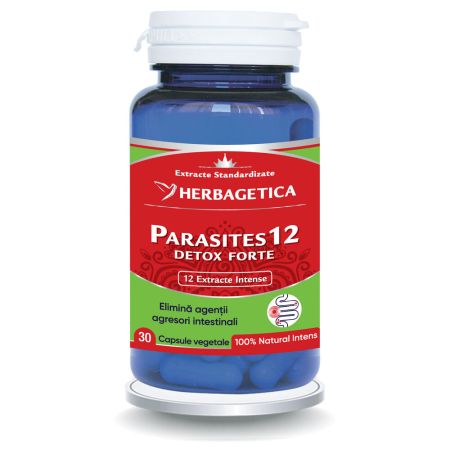 Parasites 12 Detox Forte, 30 capsule, Herbagetica