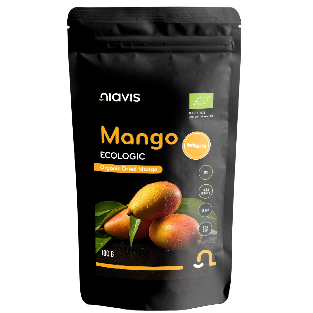 Mango deshidratat Ecologic, 100 g, Niavis