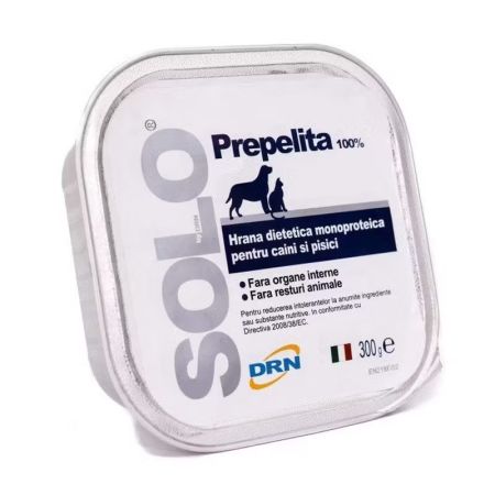 Hrana umeda dietetica monoproteica cu carne de prepelita pentru caini si pisici, 300 g, Solo