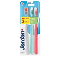 Set periuta de dinti pentru adulti Clean Smile Soft, 3 bucati, Jordan
