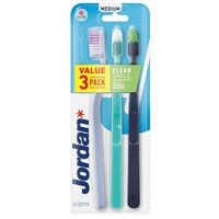 Set periuta de dinti pentru adulti Clean Smile Medium, 3 bucati, Jordan