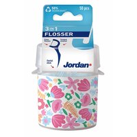 Ata dentara pentru adulti 3 in 1 Flossers Box, 50 bucati, Jordan