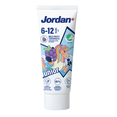 Pasta de dinti pentru copii 6-12 ani design1, 50 ml, Jordan 736325