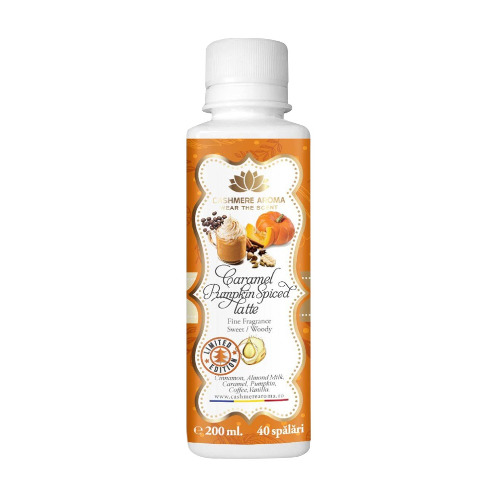 Parfum concentrate pentru rufe Caramel Pumpkin Spiced Latte, 200 ml, Cashmere Aroma