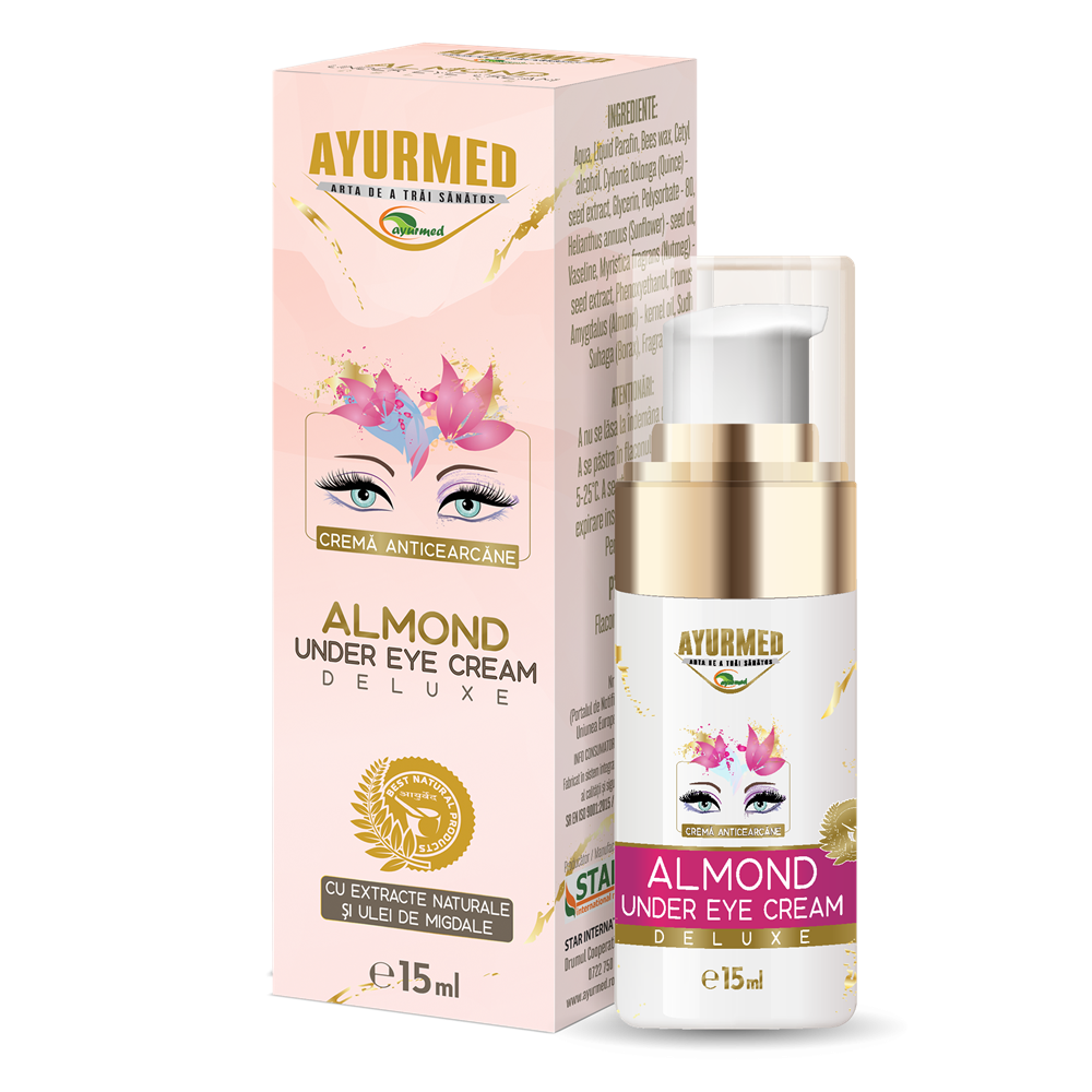 Crema anticearcane cu ulei de migdale, 15 ml, Ayurmed