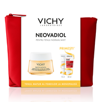 Pachet Crema cu efect de redensificare ten normal-mixt Neovadiol, 50 ml + Fluid cu SPF 50+ Capital Soleil, 15 ml + Sampon Aminexil Dercos, 50 ml, Vichy