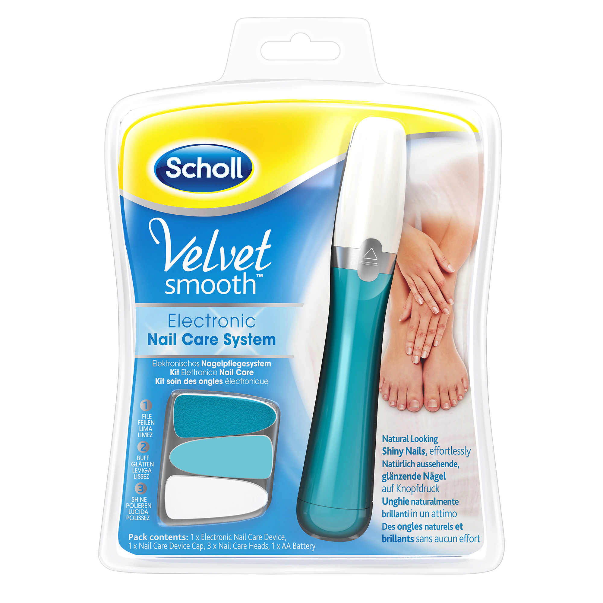 Sistem electronic de ingrijire a unghiilor Velvet Smooth, Scholl