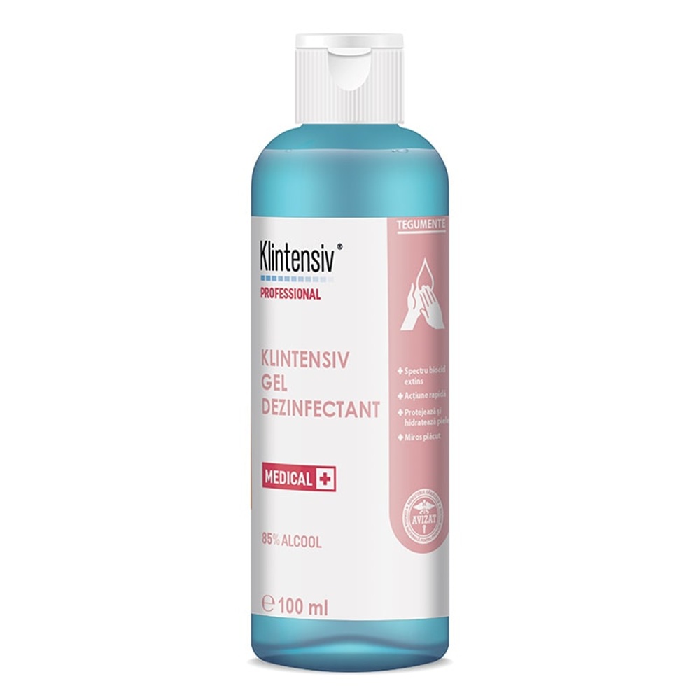 Gel dezinfectant pentru maini, 100 ml, Klintensiv