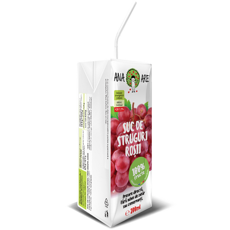 Suc de struguri rosii, 200 ml, Ana Are 632080