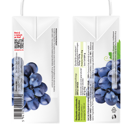 Suc de struguri si visine, 200 ml, Ana Are 632087