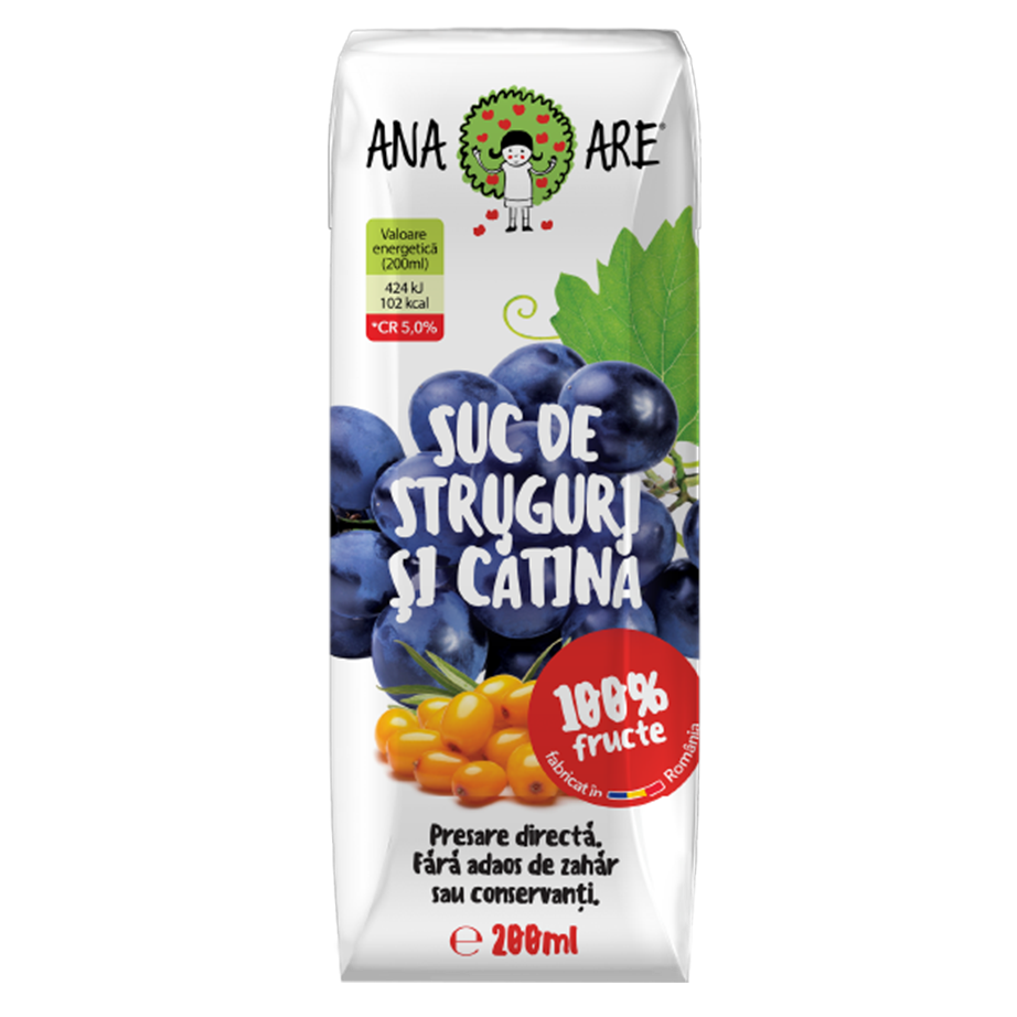 Suc de struguri si catina, 200 ml, Ana Are